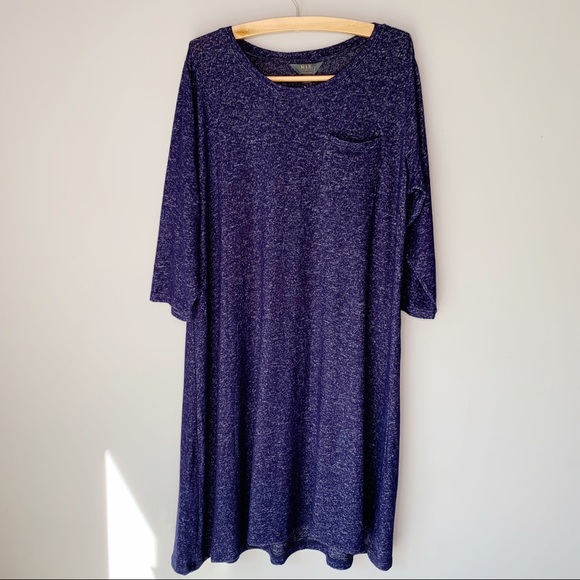 mix by 41 hawthorn Dresses & Skirts - Mix by 41 Hawthorne shirt dress blue jersey knit